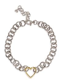 Shop Lele Sadoughi Sweetheart 14K Goldplated Silvertone Chunky Chain Necklace at Saks Fifth Avenue