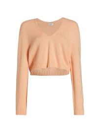 Shop Leset Zoe Cropped V-Neck Pullover at Saks Fifth Avenue