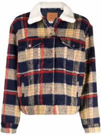 Shop Levix27s checked Trucker jacket with Express Delivery - at Farfetch