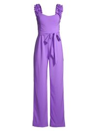 Shop Lilly Pulitzer Belted Ruffled Sleeveless Jumpsuit at Saks Fifth Avenue