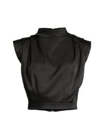 Shop Line Dot Selma Pleated Satin Crop Top at Saks Fifth Avenue