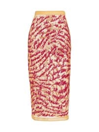 Shop Lingua Franca Cheever Cursive Embroidered Sheer Midi-Skirt at Saks Fifth Avenue