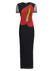 Shop Loewe Anthurium Mesh Maxi Dress at Saks Fifth Avenue