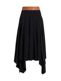 Shop Loewe Leather Waistband Asymmetric Midi Skirt at Saks Fifth Avenue