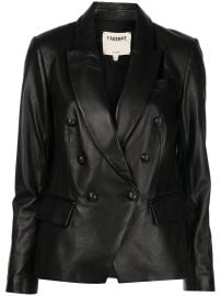 Shop Lx27Agence double-breasted leather jacket with Express Delivery - at Farfetch