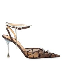 Shop MACH  MACH Matilda Lace Embellished High-Heel Pumps at Saks Fifth Avenue