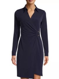 Shop MICHAEL Michael Kors Collared Wrap Dress Saks Fifth Avenue at Saks Fifth Avenue