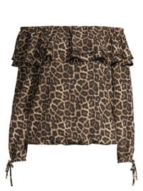 Shop MICHAEL Michael Kors Off-The-Shoulder Leopard-Print Top at Saks Fifth Avenue