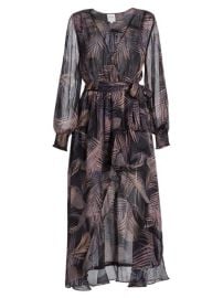 Shop MISA Los Angeles Rocky Sheer Wrap Midi Dress at Saks Fifth Avenue