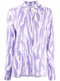 Shop MSGM tiger-print shirt with Express Delivery - at Farfetch