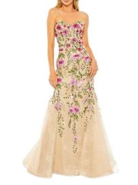 Shop Mac Duggal Embroidered Lace Mermaid Gown at Saks Fifth Avenue