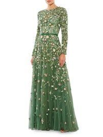 Shop Mac Duggal Floral A-Line Gown at Saks Fifth Avenue