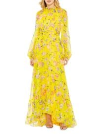 Shop Mac Duggal Floral Chiffon Ruffled Gown at Saks Fifth Avenue