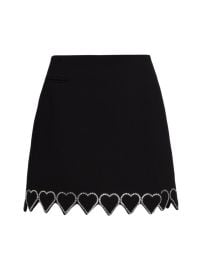 Shop Mach Mach Heart-Shaped Crystal-Trim A-Line Skirt at Saks Fifth Avenue