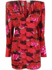 Shop Magda Butrym floral-print silk mini dress with Express Delivery - at Farfetch