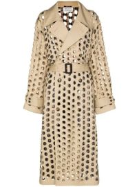 Shop Maison Margiela hole-punched trench coat with Express Delivery - at Farfetch