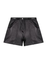 Shop Maje Imori High-Waisted Leather Shorts at Saks Fifth Avenue