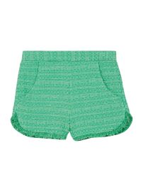 Shop Maje Ivete Fringed Tweed Shorts at Saks Fifth Avenue