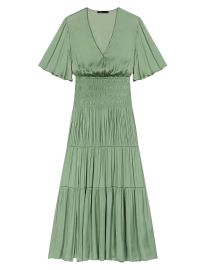 Shop Maje Long Satiny Dress at Saks Fifth Avenue