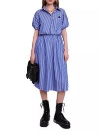 Shop Maje Long Striped Shirt Dress at Saks Fifth Avenue