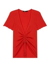 Shop Maje Milino Ruched Drawstring T-Shirt at Saks Fifth Avenue