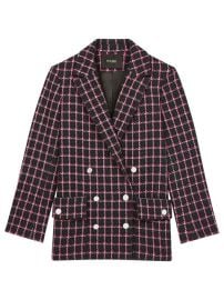 Shop Maje Oversized Checked Tweed Jacket at Saks Fifth Avenue