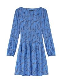 Shop Maje Patterned Pleated Dress at Saks Fifth Avenue