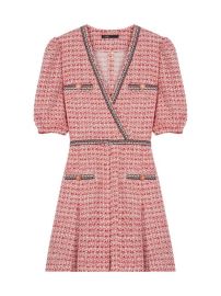 Shop Maje Renetia Tweed Puff-Sleeve Minidress at Saks Fifth Avenue