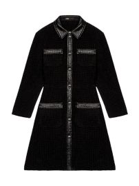 Shop Maje Rinili Knit Mini Shirtdress at Saks Fifth Avenue