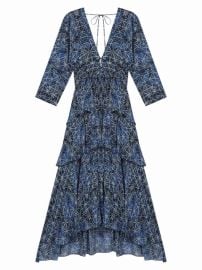 Shop Maje Rufflani Printed Dress at Saks Fifth Avenue