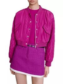 Shop Maje Short Bomber Jacket at Saks Fifth Avenue