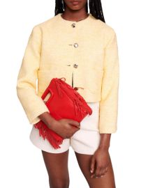 Shop Maje Short Jacket In Tweed at Saks Fifth Avenue