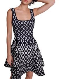 Shop Maje Short Patterned Knit Dress at Saks Fifth Avenue