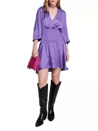 Shop Maje Short Satin Dress at Saks Fifth Avenue