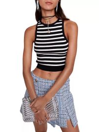 Shop Maje Striped Crop Top at Saks Fifth Avenue