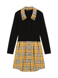 Shop Maje Trompe-L8217Oeil Tartan Plaid Dress at Saks Fifth Avenue