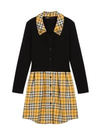 Shop Maje Trompe-L8217Oeil Tartan Plaid Dress at Saks Fifth Avenue