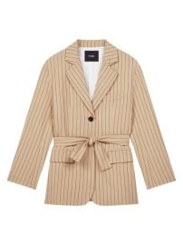 Shop Maje Varcel Tailored Tie-Waist Blazer at Saks Fifth Avenue