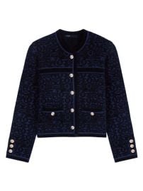 Shop Maje Velvet Knit Cardigan at Saks Fifth Avenue