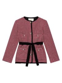 Shop Maje Venalt Tweed Tie-Waist Jacket Saks Fifth Avenue at Saks Fifth Avenue