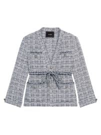 Shop Maje Vetrole Belted Tweed Jacket at Saks Fifth Avenue