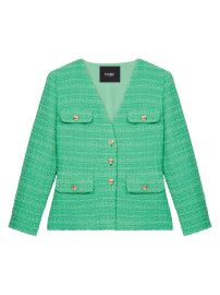 Shop Maje Vivete Tailored Tweed Jacket at Saks Fifth Avenue