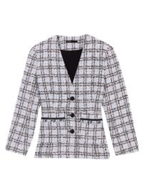 Shop Maje Vizuli Plaid Tweed Jacket at Saks Fifth Avenue