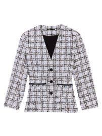 Shop Maje Vizuli Plaid Tweed Jacket Saks Fifth Avenue at Saks Fifth Avenue