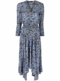 Shop Maje motif-print handkerchief dress with Express Delivery - at Farfetch