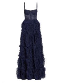 Shop Marchesa Notte Dotted Tulle Fit--Flare Gown at Saks Fifth Avenue