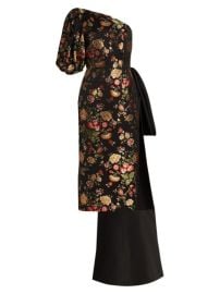 Shop Markarian Drusa Floral Brocade Bow Dress at Saks Fifth Avenue