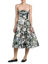 Shop Marni Floral Cotton Fit-And-Flare Midi-Dress at Saks Fifth Avenue