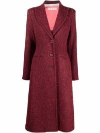 Shop Marni herringbone-weave single-breasted coat with Express Delivery - at Farfetch