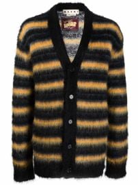 Shop Marni stripe-pattern cardigan with Express Delivery - at Farfetch